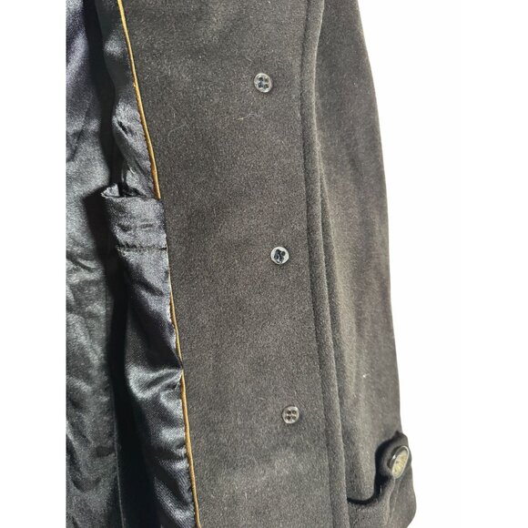 Kristen Blake Womens Wool Blend Dark Brown Double Breasted Peacoat SZ 6 - Picture 5 of 9